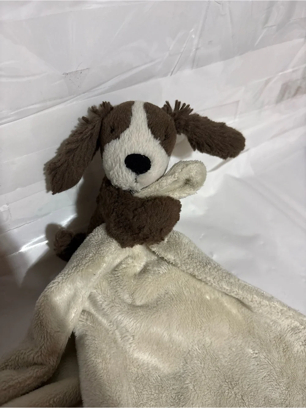 Jellycat Puppy bashful fudge puppy soother Comfort Blanket